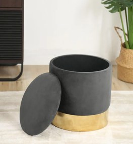 Úložná taburetka GOLDEN grafitová