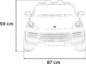 Ramiz Porsche Cayenne S Batéria pre deti Paint Biela SUV + diaľkové ovládanie
