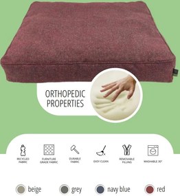 Ekologický matrac pre psa s pamäťovou penou Luna Grey 90