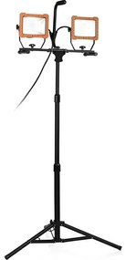 LED reflektor so stojanom 2xLED/30W/230V 4000K IP65 oranžovo-čierny