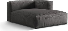 Sivý zamatový modul pohovky (pravý roh) Martina – Micadoni