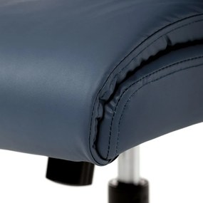 Kancelárske kreslo PEDRO — ekokoža, modrá