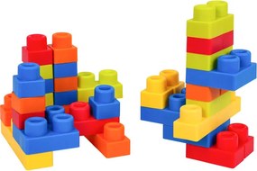 Sada mäkkých stavebných blokov s úložným boxom 32 ks