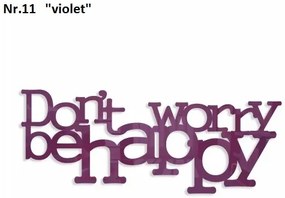 Don't worry be happy dekorácia na stenu čierna