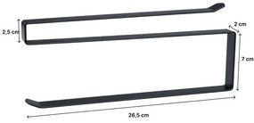Erga Passo, držiak na kuchynské papierové utierky 26,5cm, čierna matná, ERG-YKA-CH.PASSO