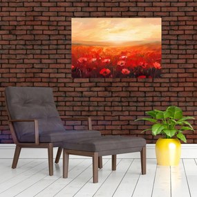 Obraz - Pole vlčích makov (90x60 cm)