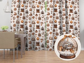 Biante Bavlnený záves Sandra SA-543 Vianočná atmosféra 150x150 cm