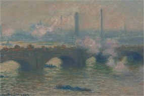 Obraz - Claude Monet, Waterloo Bridge, Gray Day, reprodukcia (90x60 cm)