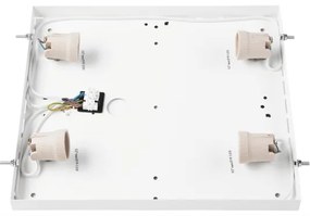 Stropné svietidlo OAK SQUARE 4xE27/15W/230V 39x39 cm dub/čierna