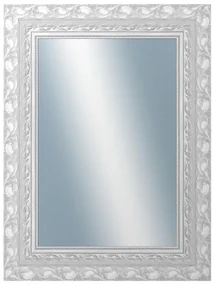 DANTIK - Zrkadlo v rámu, rozmer s rámom 60x80 cm z lišty ROKOKO strieborná hádzaná (2881)