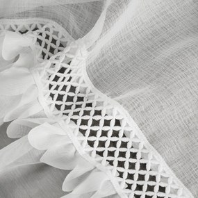 ZÁCLONA NA KRÚŽKOCH KIARA 350X150 CM BIELA