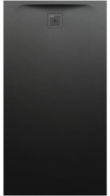 LAUFEN Pro obdĺžniková sprchová vanička z materiálu Marbond, odtok na kratšej strane, 1700 x 900 x 46 mm, čierna matná, H2169580800001