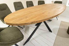 Jedálenský stôl GALAXIE 240 cm oválny mangové drevo prírodná hnedá