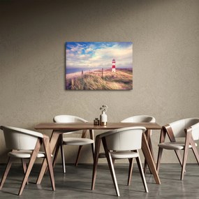 Obraz - Červený maják (70x50 cm)