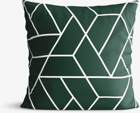 Goldea bavlnená obliečka na vankúš - mozaika na tmavo zelenom 70 x 90 cm