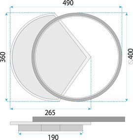 Toolight Toolight, LED stropné svietidlo 40cm, 30W, 3000K LHJ078-C, zlatá, OSW-50038