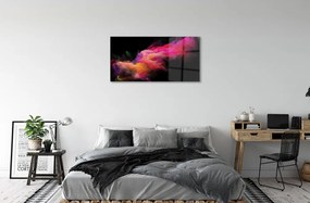 Sklenený obraz ružová fraktály 100x50 cm
