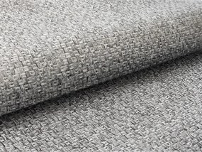 Sivá čalúnená dvojlôžková posteľ s úložným priestorom s roštom 140x200 cm Mano – Makamii