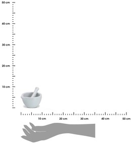 Porcelánový mažiar White, 10x6 cm