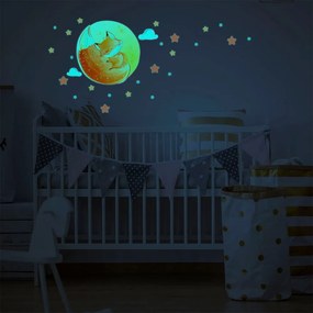 Detská samolepka na stenu 30x30 cm Dreamy Fox - Ambiance