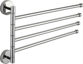 Mexen štvoritý otáčací vešiak na uteráky, chróm - 7039244-00