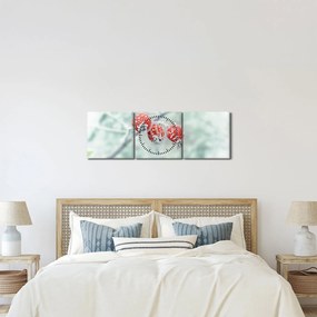 Obraz zmrznutých šípok (s hodinami) (90x30 cm)