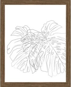 Rámovaný obraz Nordic listy, 20x25 cm%