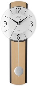 Drevené sklenené kyvadlové hodiny JVD NS22017/68, 60cm