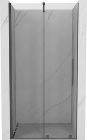 Mexen Velar, posuvné dvere do otvoru 85x200 cm, 8mm číre sklo, grafitový profil, 871-085-000-01-66