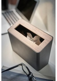 Čierny stolový kôš na odpadky Yamazaki Rin, 2,3 l