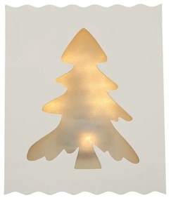 LED vianočná lampa v rámčeku TREE 29,5 cm biela