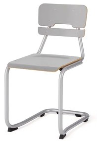 Školská stolička LEGERE I, V 450 mm, strieborná, šedá