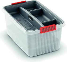 Sivý plastový rozdeľovač do úložného boxu 54,5x36x8,5 cm K Latch Box – KIS