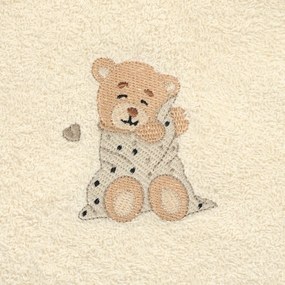 Babymatex Osuška s kapucňou MAXI 100x100 cm - Smotanová