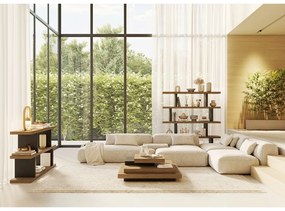 Hnedo-čierna knižnica v dekore orecha 163x172 cm Step – TemaHome