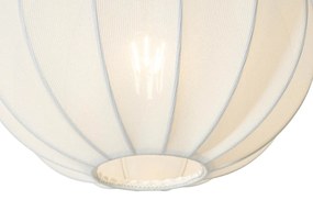Dizajnové závesné svietidlo biele hodváb 30 cm 3-svetlo - Plu