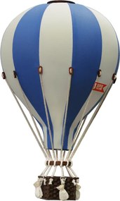 Dekoračný lietajúci balón modrá/krémová – dekorácia do detskej izby L-50cm x 30cm