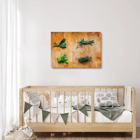 Sklenený obraz - Bylinky (70x50 cm)