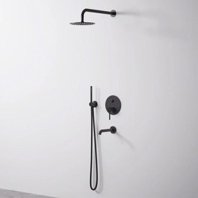 Sprchový/vaňový set pod omietku Rea Lungo čierny
