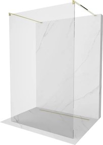 Mexen Kioto, sprchová zástena Walk-In 155 x 200 cm, 8mm číre sklo, zlatý lesklý profil, 800-155-002-50-00