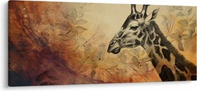 Obraz - Žirafa, maľba (120x50 cm)