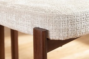 Dizajnová jedálenská stolička Bandana béžová / hnedá