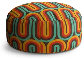 Sablio Taburet Circle Retro vlny: 40x50 cm