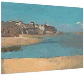 Obraz - Odilon Redon, Village by the Sea in Brittany, reprodukcia (70x50 cm)