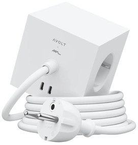 AVOLT Magnetická dobíjacia kocka Square 1 / USB-C Opal White