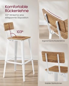 Set dvoch barových stoličiek LBC078K01 (2 ks)