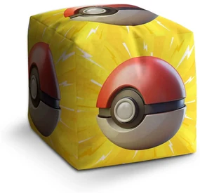 Sablio Taburet Cube Pokemon ball Explózia: 40x40x40 cm