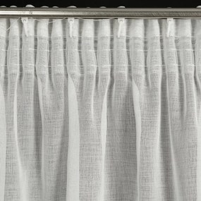 Dekorstudio Hotová etamínová záclona KLEO zdobená lesklými kryštálmi 135x260cm biela