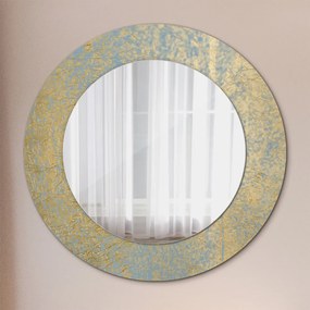 Okrúhle ozdobné zrkadlo Textúra zlata fi 50 cm