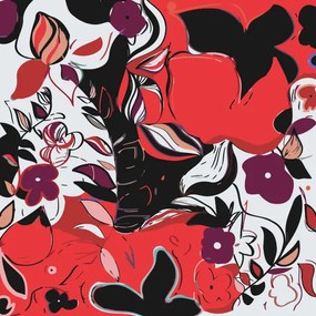 Gario Maľovanie podľa čísel Abstraktné kvety 1 Rozmery: 50 x 50 cm, Rámovanie: Iba zrolované plátno
